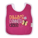 Multi-colors Printed Bib with diaper back size 38*29cm (2 Pieces) Girl g - Mix and Max - Colors: Fuchsia, Grey, and Light Blue - Sizes: 0-18 - Image 55