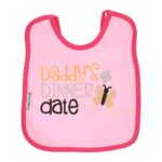 Multi-colors Printed Bib with diaper back size 38*29cm (2 Pieces) Girl g - Mix and Max - Colors: Fuchsia, Grey, and Light Blue - Sizes: 0-18 - Image 50