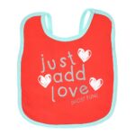 Multi-colors Printed Bib with diaper back size 38*29cm (2 Pieces) Girl g - Mix and Max - Colors: Fuchsia, Grey, and Light Blue - Sizes: 0-18 - Image 45