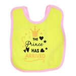 Multi-colors Printed Bib with diaper back size 38*29cm (2 Pieces) Girl g - Mix and Max - Colors: Fuchsia, Grey, and Light Blue - Sizes: 0-18 - Image 40