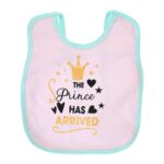 Multi-colors Printed Bib with diaper back size 38*29cm (2 Pieces) Girl g - Mix and Max - Colors: Fuchsia, Grey, and Light Blue - Sizes: 0-18 - Image 38