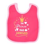 Multi-colors Printed Bib with diaper back size 38*29cm (2 Pieces) Girl g - Mix and Max - Colors: Fuchsia, Grey, and Light Blue - Sizes: 0-18 - Image 35