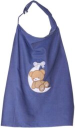 Nursing Baby Apron Cover for Breastfeeding Comfortable with Privacy mosquito Net Window Light blue Jeans Mix and Max