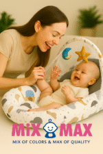 Baby Nest Bed for Newborns Portable Baby Lounger and Sleep Pod Light Blue Mix and Max - Image 9