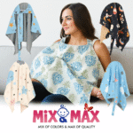 Nursing Baby Apron Cover for Breastfeeding Comfortable with Privacy mosquito Net Window Dark Jeans Color Mix and Max - Image 3