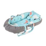 Baby Nest Bed for Newborns Portable Baby Lounger and Sleep Pod Light Blue Mix and Max - Image 5