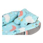 Baby Nest Bed for Newborns Portable Baby Lounger and Sleep Pod Light Blue Mix and Max - Image 6