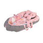 Baby Nest Bed for Newborns Portable Baby Lounger and Sleep Pod Pink Grey Mix and Max - Image 6