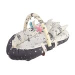 Baby Nest Bed for Newborns Portable Baby Lounger and Sleep Pod White Black Mix and Max