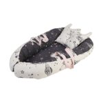 ⁦Baby Nest Bed for Newborns Portable Baby Lounger and Sleep Pod White Black Mix and Max⁩ - الصورة ⁦4⁩