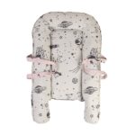 ⁦Baby Nest Bed for Newborns Portable Baby Lounger and Sleep Pod White Black Mix and Max⁩ - الصورة ⁦9⁩