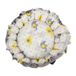 ⁦Baby Nest with Soft Toys and Mosquito Net Comfortable Infant Sleeping Bed Multi color Mix and Max⁩ - الصورة ⁦6⁩