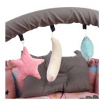 ⁦Baby Nest with Soft Toys and Mosquito Net – Comfortable Infant Sleeping Bed Pinky color Mix and Max⁩ - الصورة ⁦4⁩