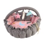 ⁦Baby Nest with Soft Toys and Mosquito Net – Comfortable Infant Sleeping Bed Pinky color Mix and Max⁩ - الصورة ⁦10⁩