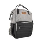 Premium Mum Diaper Backpack – Stylish Multi-Pocket Baby Travel Bag - Mix and Max - Grey and Black1 - Image 2