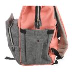 Premium Elegant Mum Large Diaper Backpack bag waterproof multifunction SET 4 in 1 - Mix and Max - Grey and Simon - Image 11