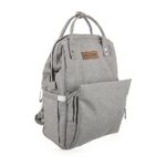 Premium Elegant Mum Large Diaper Backpack bag waterproof - Mix and Max - Grey4