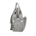 Premium Elegant Mum Large Diaper Backpack bag waterproof - Mix and Max - Grey4 - Image 7