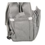 Premium Elegant Mum Large Diaper Backpack bag waterproof multifunction SET 4 in 1 - Mix and Max - Grey 4 - Image 6