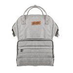 Premium Elegant Mum Large Diaper Backpack bag waterproof - Mix and Max - Grey3