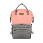 Premium Elegant Mum Large Diaper Backpack bag waterproof - Mix and Max - Grey and Simon