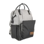 Premium Elegant Mum Large Diaper Backpack bag waterproof multifunction SET 4 in 1 - Mix and Max - Black and Grey - Image 4