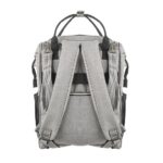 Premium Elegant Mum Large Diaper Backpack bag waterproof multifunction SET 4 in 1 - Mix and Max - Black and Grey - Image 8