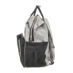 Premium Elegant Mum Large Diaper Backpack bag waterproof multifunction SET 4 in 1 - Mix and Max - Black and Grey - Image 9