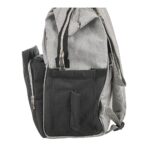 Premium Elegant Mum Large Diaper Backpack bag waterproof multifunction SET 4 in 1 - Mix and Max - Black and Grey - Image 11