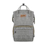 Premium Elegant Mum Large Diaper Backpack bag waterproof - Mix and Max - Grey - Image 4