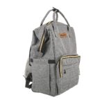 Premium Elegant Mum Large Diaper Backpack bag waterproof - Mix and Max - Grey