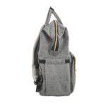 Premium Elegant Mum Large Diaper Backpack bag waterproof - Mix and Max - Grey - Image 5