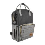 Premium Elegant Mum Large Diaper Backpack bag waterproof - Mix and Max - Grey and Black - Image 2