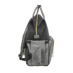 Premium Elegant Mum Large Diaper Backpack bag waterproof - Mix and Max - Grey and Black - Image 7
