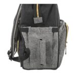 Premium Elegant Mum Large Diaper Backpack bag waterproof - Mix and Max - Grey and Black - Image 6