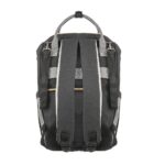 Premium Elegant Mum Large Diaper Backpack bag waterproof - Mix and Max - Grey and Black - Image 5