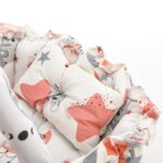 ⁦Baby Nest with Soft Toys and Mosquito Net – Comfortable Infant Sleeping Bed multi color Mix and Max⁩ - الصورة ⁦4⁩