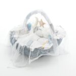 ⁦Baby Nest with Soft Toys and Mosquito Net – Comfortable Infant Sleeping Bed blue white color Mix and Max⁩ - الصورة ⁦3⁩