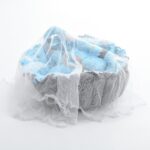 ⁦Baby Nest with Soft Toys and Mosquito Net – Comfortable Infant Sleeping Bed Light blue color Mix and Max⁩ - الصورة ⁦3⁩