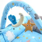 Baby Nest Bed for Newborns Portable Baby Lounger and Sleep Pod Light Blue Grey Mix and Max - Image 6