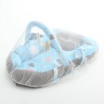 Baby Nest Bed for Newborns Portable Baby Lounger and Sleep Pod Light Blue Grey Mix and Max - Image 4