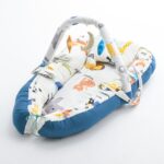 Baby Nest Bed for Newborns Portable Baby Lounger and Sleep Pod Blue White Multi color Mix and Max