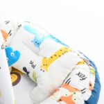 Baby Nest Bed for Newborns Portable Baby Lounger and Sleep Pod Blue White Multi color Mix and Max - Image 5