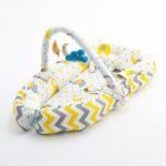 Baby Nest Bed for Newborns Portable Baby Lounger and Sleep Pod Blue White Multi color Mix and Max