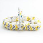 Baby Nest Bed for Newborns Portable Baby Lounger and Sleep Pod Blue White Multi color Mix and Max - Image 6