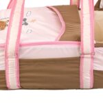 Portable Baby Carrycot Portable Bed Lightweight Carrycot ( Bear on Moon Pink color ) - Sizes: 0-12 M - Mix and Max - Image 5
