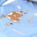 Portable Baby Carrycot Portable Bed Lightweight Carrycot ( Bear on Moon Light Blue color ) - Sizes: 0-12 M - Mix and Max - Image 3