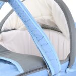 Portable Baby Carrycot Lightweight travel Bed Carrycot newborn ( Fish Light Blue color ) - Sizes: 0-12 M - Mix and Max - Image 3
