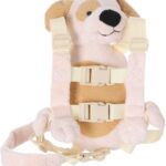 2-in-1 Child Safety Harness deluxe Animal Shape backpack Cotton 100% - Beige - Mix and Max - Colors: Fuchsia and Light Blue - Sizes: 0-24 M