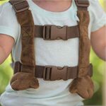2-in-1 Child Safety Harness deluxe Animal Shape backpack Cotton 100% - Brown Monkey - Mix and Max - Colors: Beige, Fuchsia, and Light Blue - Sizes: 0-24 M - Image 7